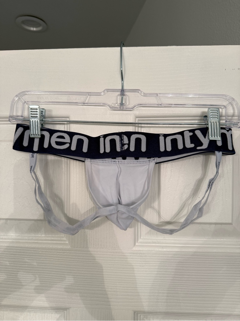 Intymen White Jockstrap with Branded Waistband and sport pouch - Picture 2 of 4